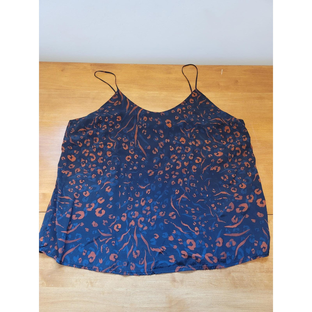 Nine West Silk Blend Slip Camisole Animal Print Women Large - Picture 7 of 7